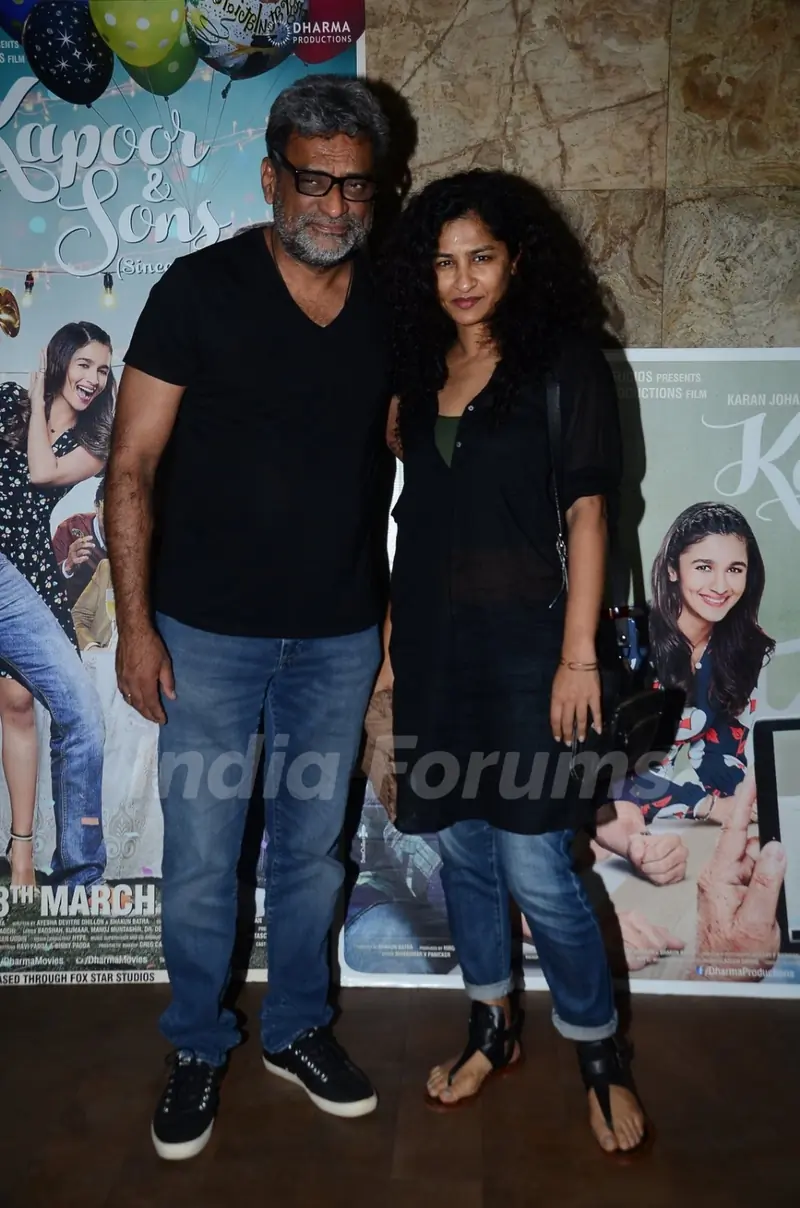 R. Balki and Gauri Shinde At the Screening of Kapoor & Sons