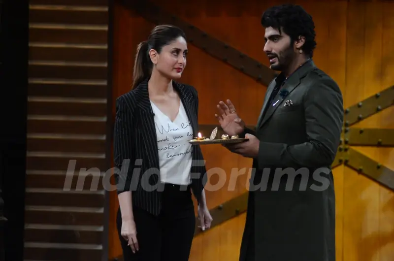 Kareena Kapoor and Arjun Kapoor on the sets of Khatron Ke Khiladi