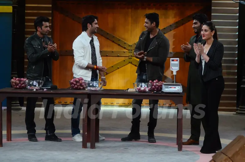 Kareena Kapoor and Arjun Kapoor on the sets of Khatron Ke Khiladi