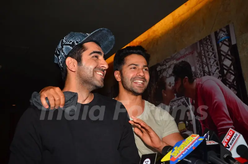 Ayushmann Khurrana and Varun Dhawan at Special Screening of 'Ki and Ka'