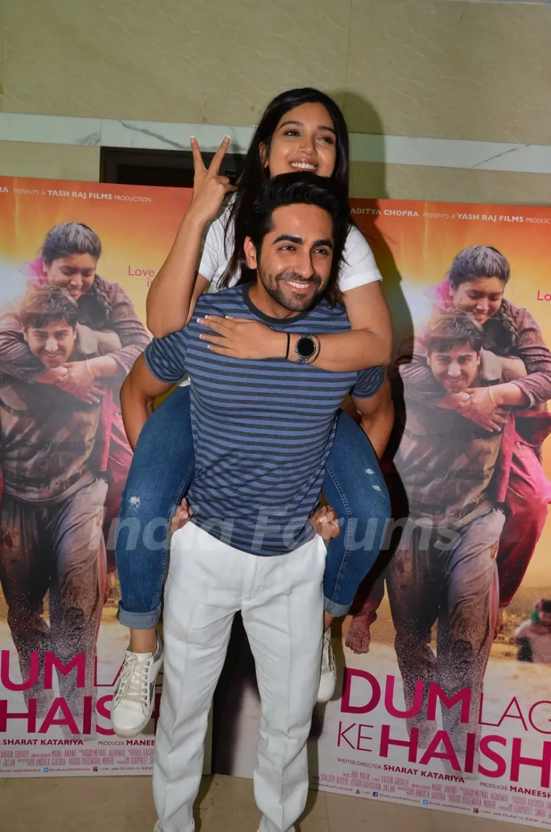 Bhumi Pednekar & Ayushmann Khurrana  at Media Interactions with Dum Laga Ke Haisha Team