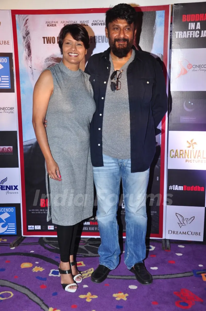 Vivek Agnihotri and Pallavi Joshi at the Promotions of 'Buddha in a Traffic Jam'