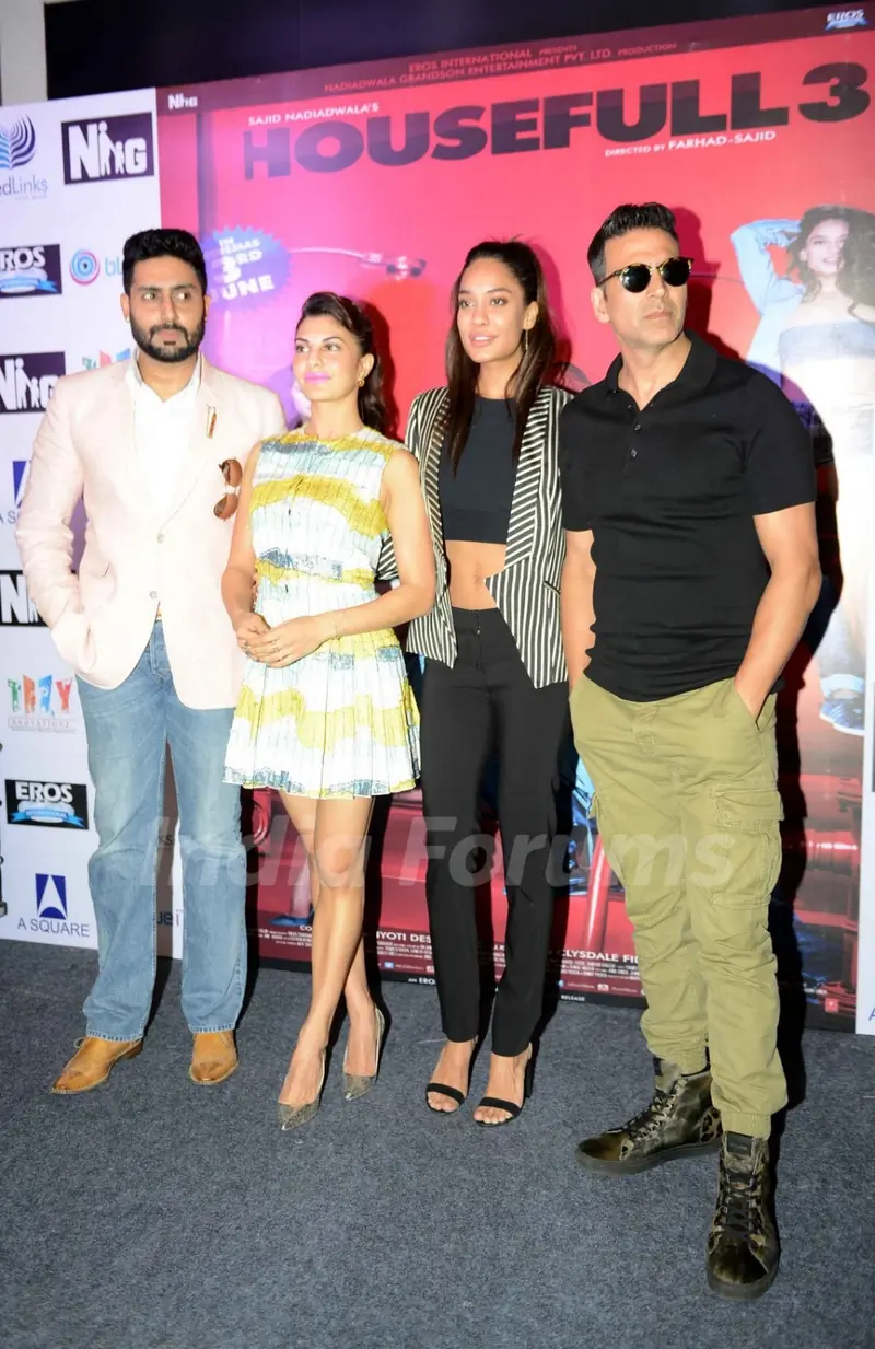 Abhishek Bachchan, Jacqueline Fernandes, Lisa Haydon and Akshay Kumar Promote 'Housefull 3' in Delhi