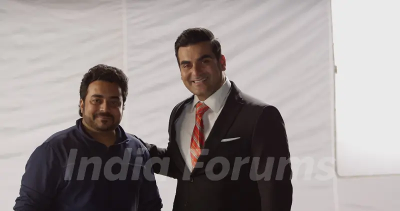 Arbaaz Khan on the sets of 'Jeena Isi Ka Naam Hai'