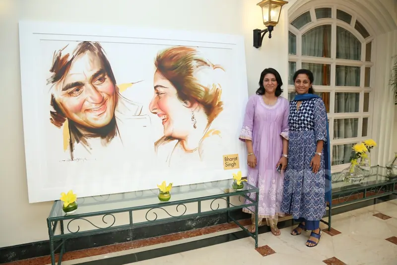 Priya Dutt with Supriya Sule at Nargis Dutt Foundation's Art Event