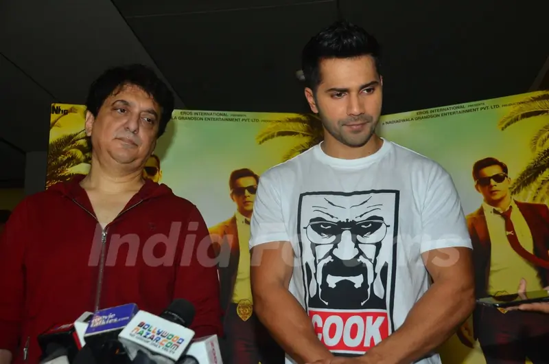 Varun Dhawan  and Sajid Nadiadwala at Song Launch of movie 'Dishoom'