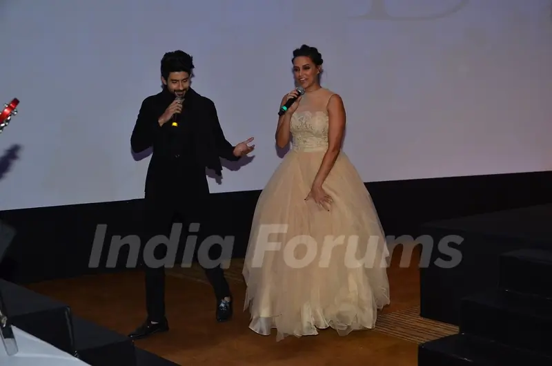 Hussain Kuwajerwala and Neha Dhupia at D'Decor Event