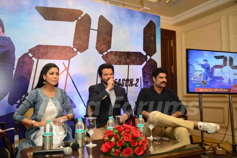 Sakshi Tanwar, Anil Kapoor and Sikander Kher during Promotions of '24 Season 2' Show