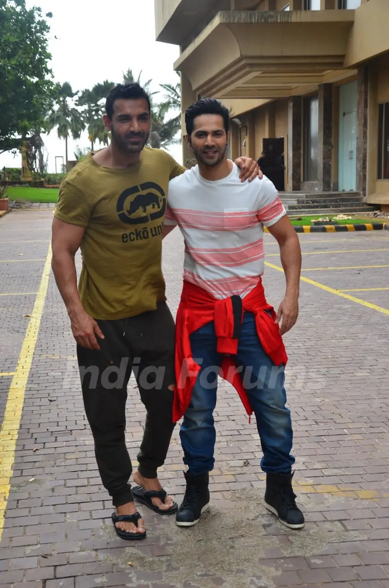 John Abraham and Varun Dhawan at Promotes 'Dishoom'