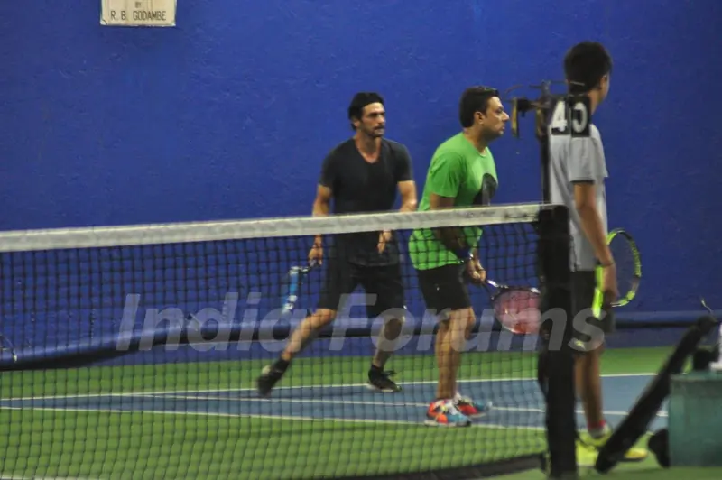 Arjun Rampal Snapped Playing Tennis