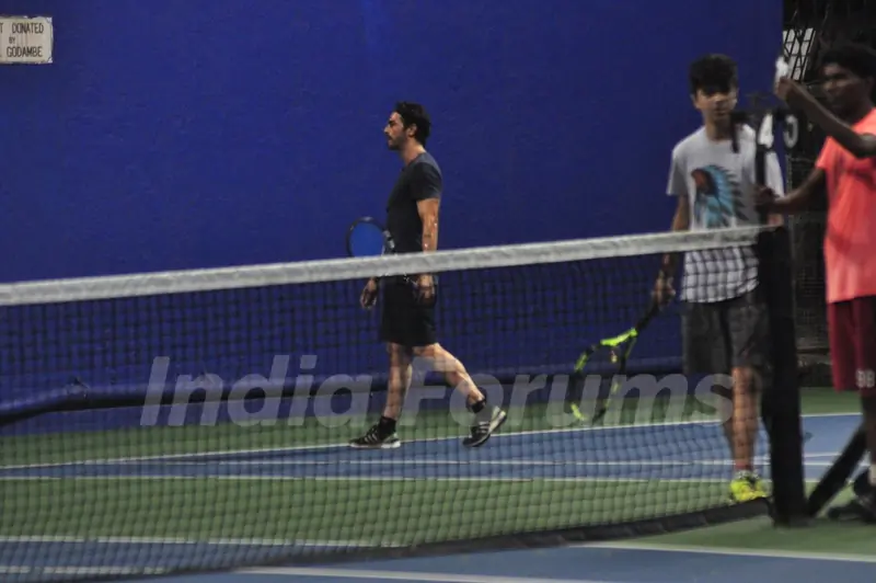Arjun Rampal Snapped Playing Tennis