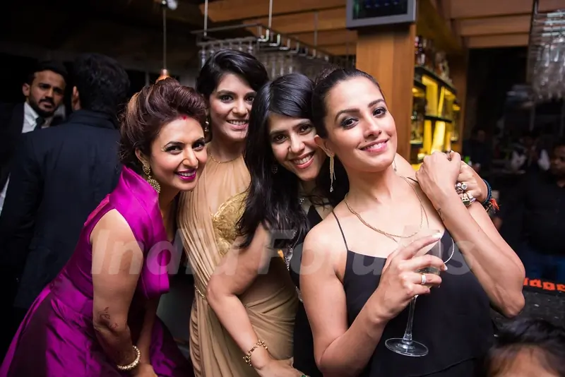 Ekta Kapoor, Pooja Gor and Anita Hassanandani at Divyanka - Vivek's 'Happily Ever After' Party
