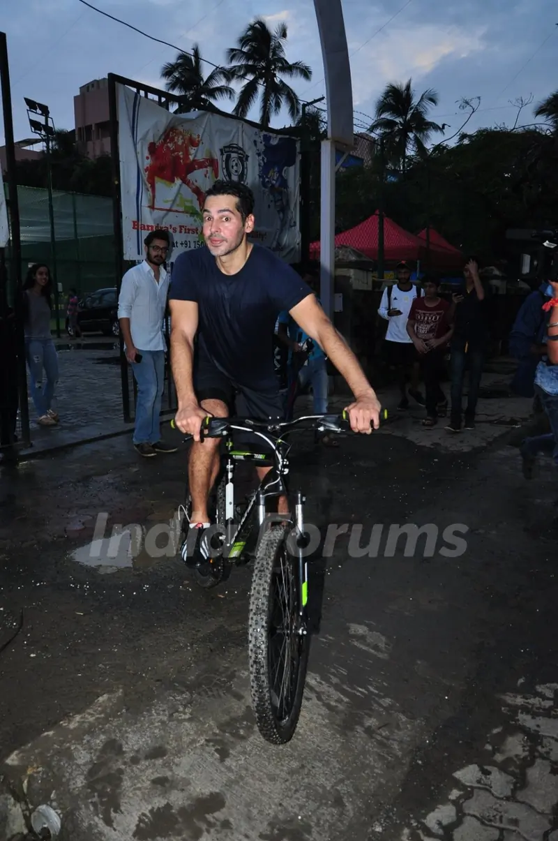 Dino Morea snapped at soccer match