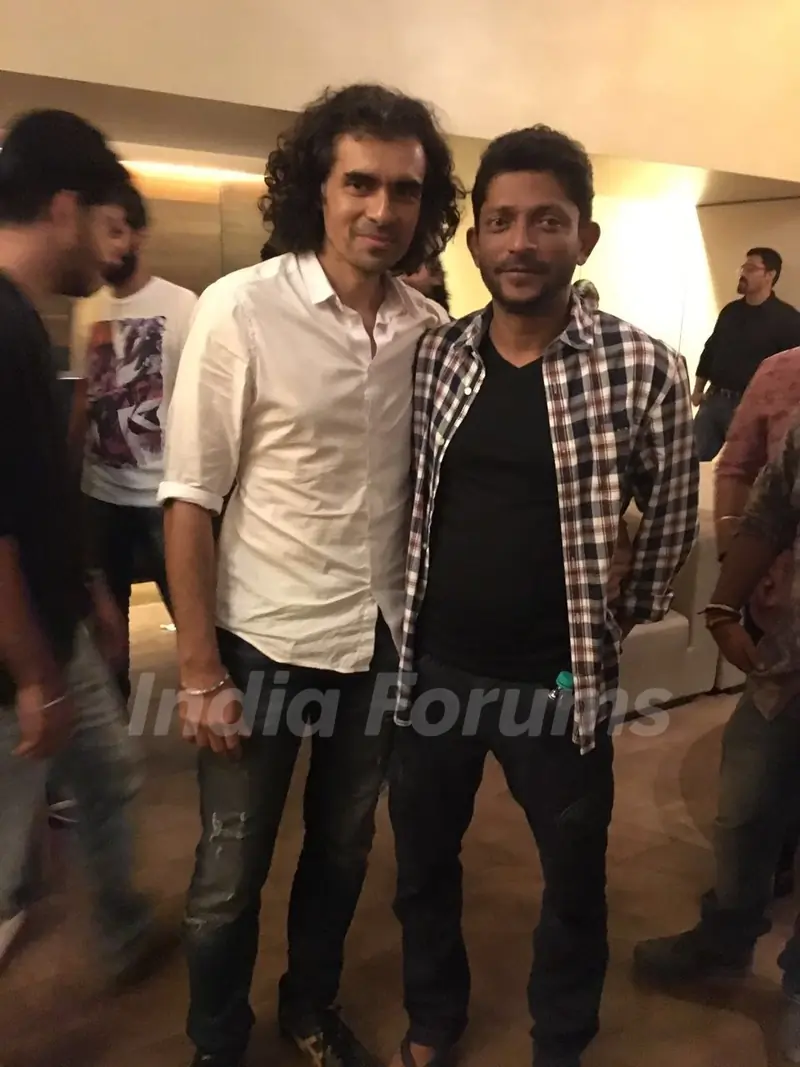 Imtiaz Ali and Nishikant Kamat at the special screening of 'Madaari'