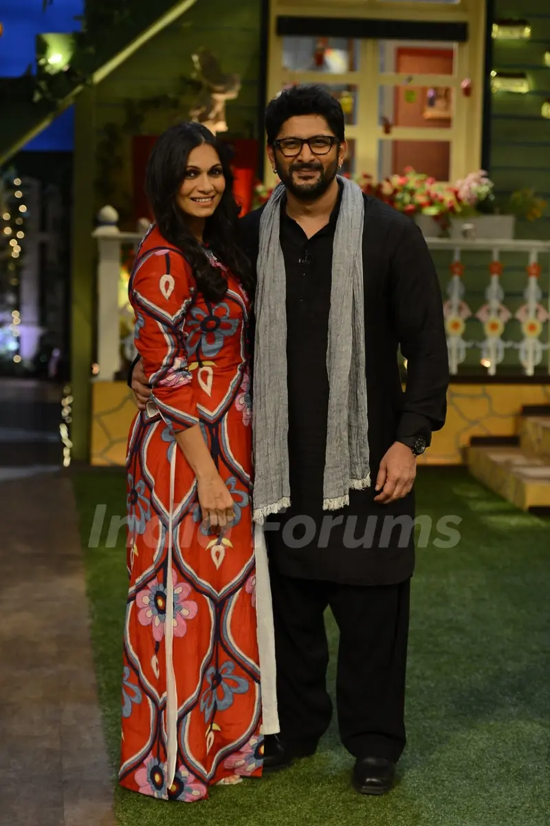Arshad and Maria on the sets of Kapil Sharma
