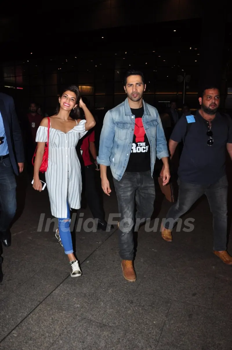 Varun Dhawan and Jacqueline Fernandes snapped at airport!