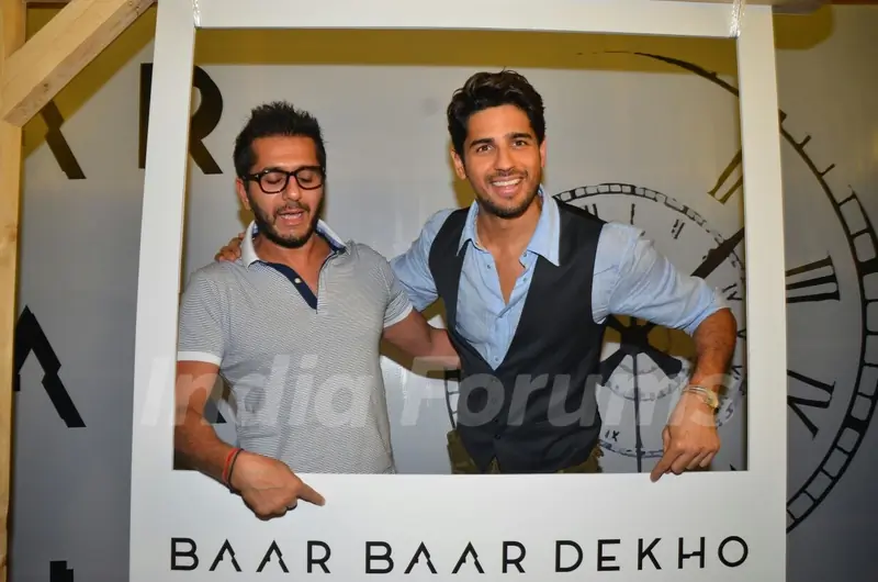 Sidharth Malhotra and Ritesh Sidhwani at the special screening of trailor of 'Bar Bar Dekho'