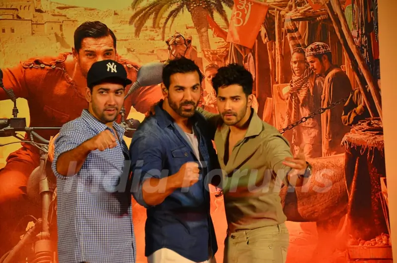 Varun Dhawan, John Abraham and Rohit Dhawan at Success Bash of 'Dishoom'