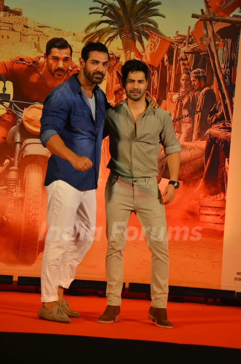 Varun Dhawan and John Abraham at Success Bash of 'Dishoom'