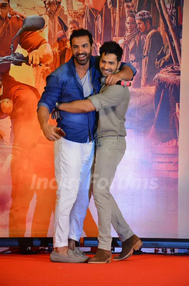 Varun Dhawan and John Abraham at Success Bash of 'Dishoom'