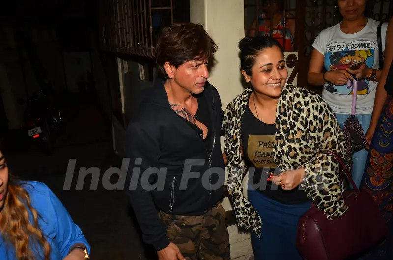 Shah Rukh Khan snapped at recording studio