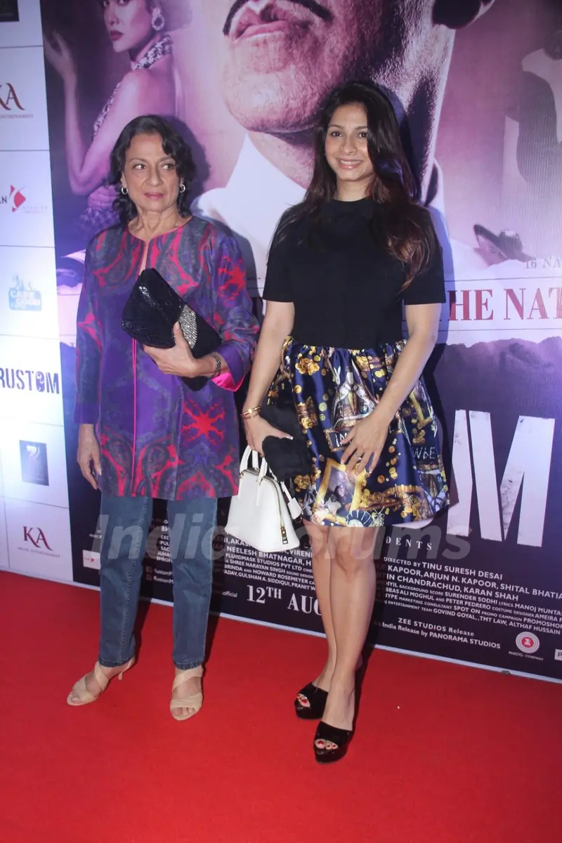 Tanishaa Mukerji and Tanuja Samarth at Special Screening of 'Rustom' at Yashraj Studios