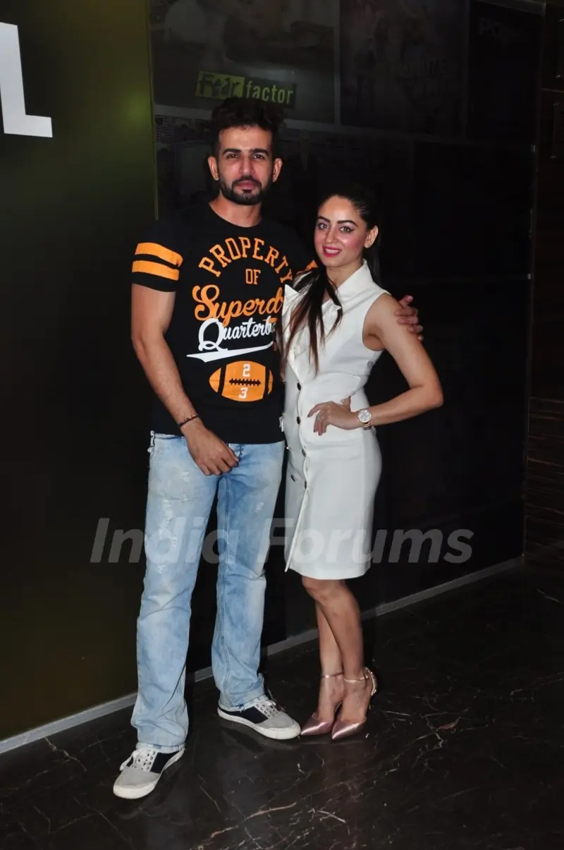 Jay Bhanushali and Mahhi Vij at Success Bash of 'The Voice India Kids'