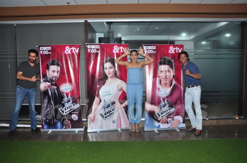 Shekhar Ravjiani, Shaan and Neeti Mohan at Success Bash of 'The Voice India Kids'