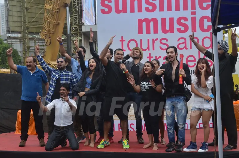 Shailendra Singh and Ashrut Jain at Promotion of 'Sunshine Music Tours and Travels'