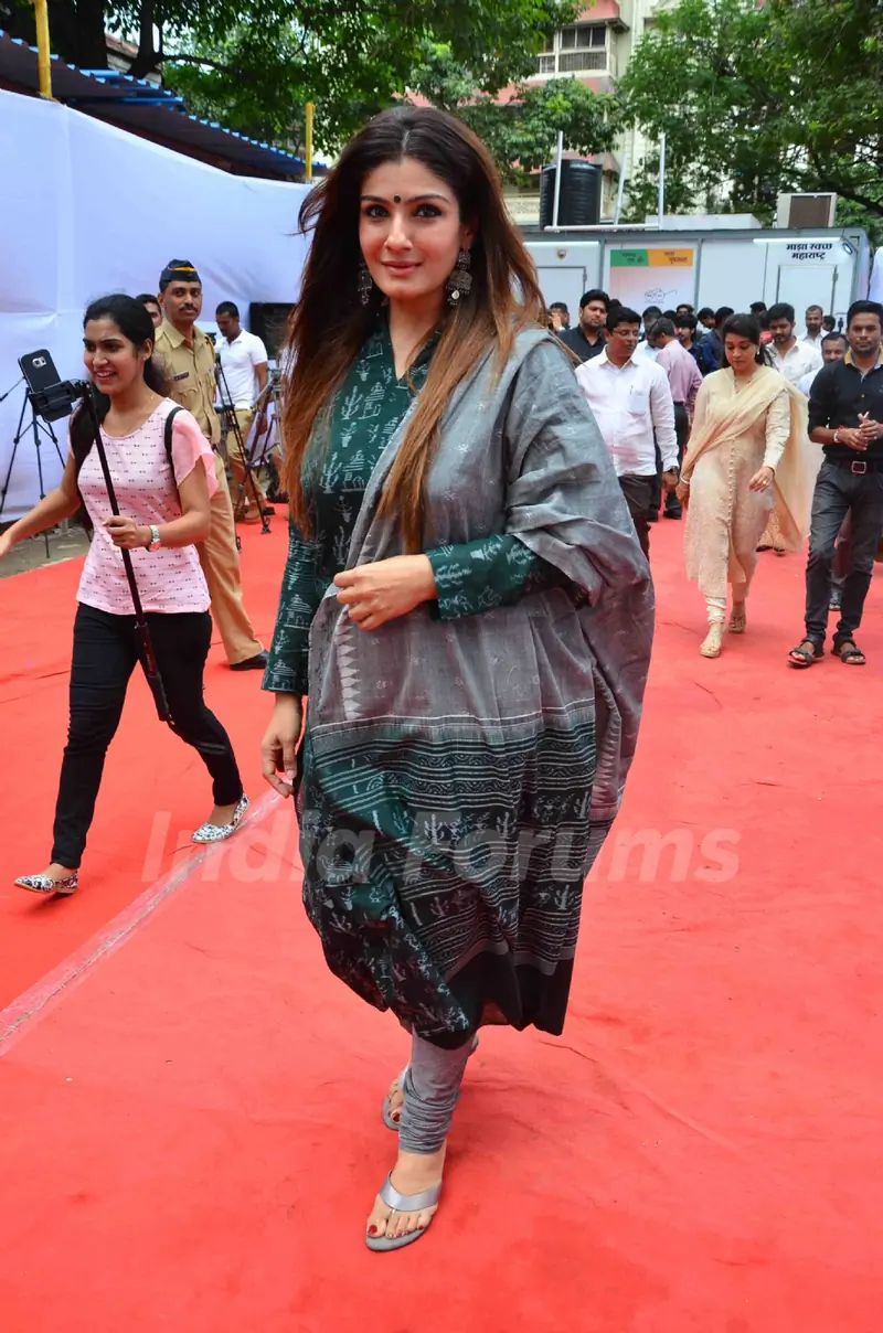 Raveena Tandon at Launch of State-of-the-Art Toilets for Police and Railways