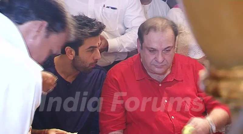 Ranbir Kapoor and Rajeev Kapoor Celebrates Ganesh Chaturthi
