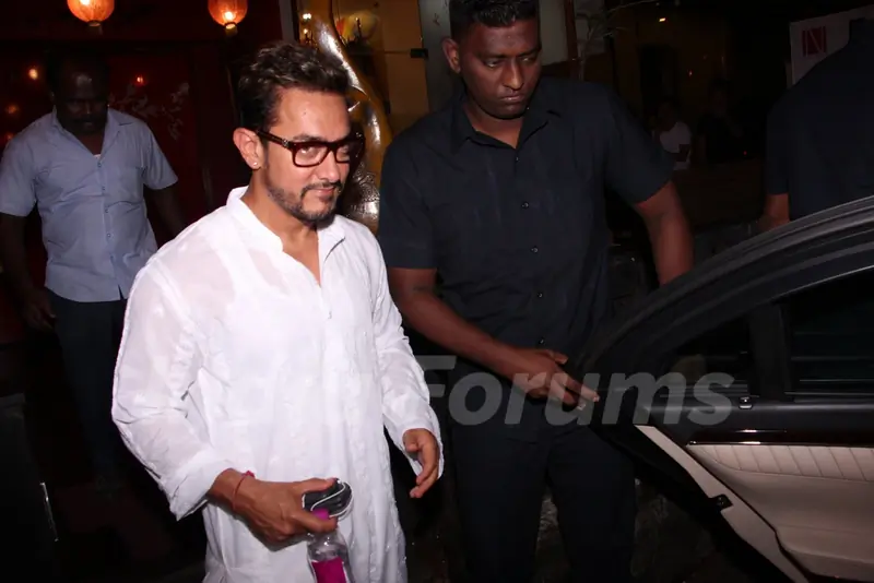 Aamir Khan snapped outside a spa