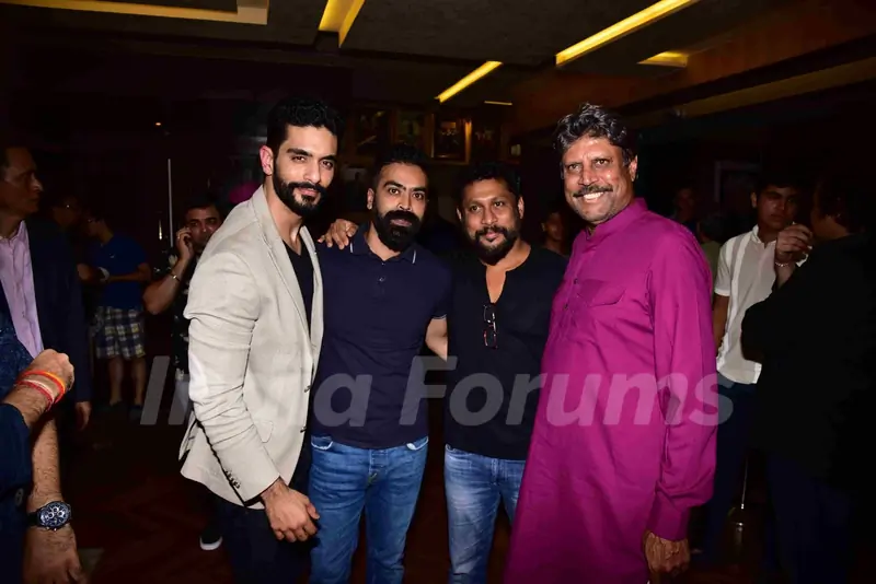 Kapil Dev, Angad Bedi and Shoojit Sircar at Premiere of PINK in Delhi