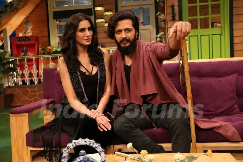 Nargis Fakhri and Riteish Deshmukh at Promotion of 'Banjo' on Sets of The Kapil Sharma Show