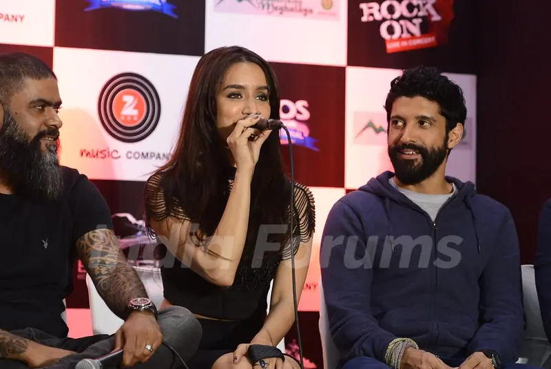 Shraddha Kapoor and Farhan Akhtar at Music Launch of 'Rock On 2'