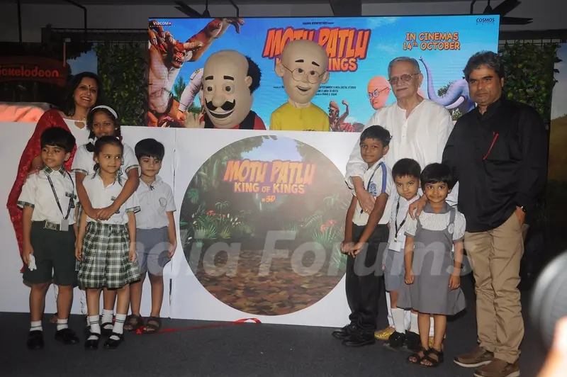 Vishal Bharadwaj and Gulzar at Music Launch of Motu Patlu – King of Kings