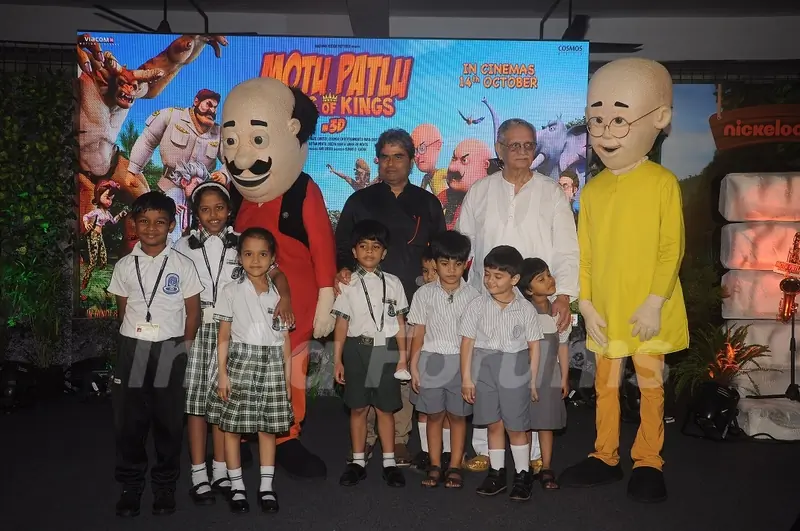 Vishal Bharadwaj and Gulzar at Music Launch of Motu Patlu – King of Kings