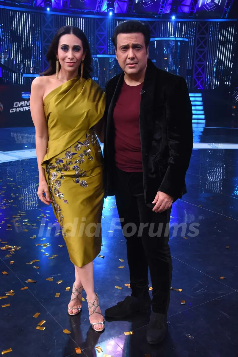 Karisma Kapoor - Govinda on the sets of Dance Champions