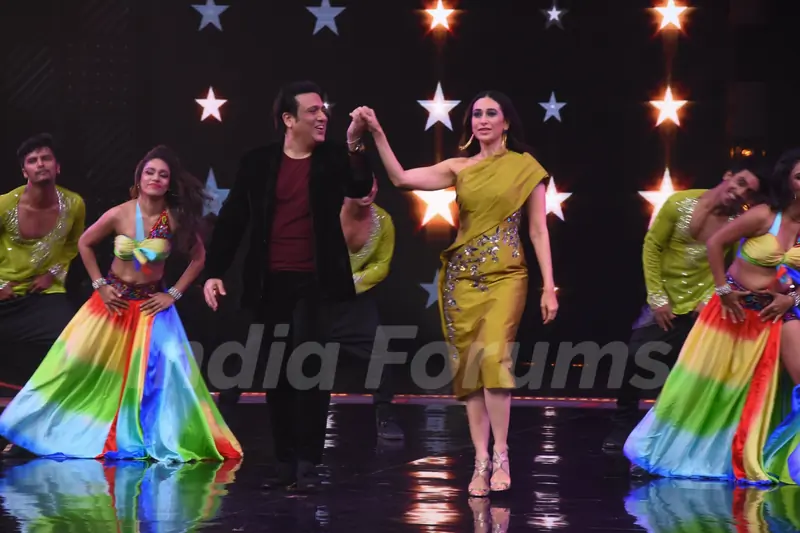 Karisma Kapoor - Govinda on the sets of Dance Champions