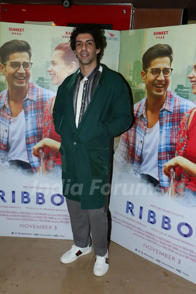 Jim Sarbh's unsual attire at the screening