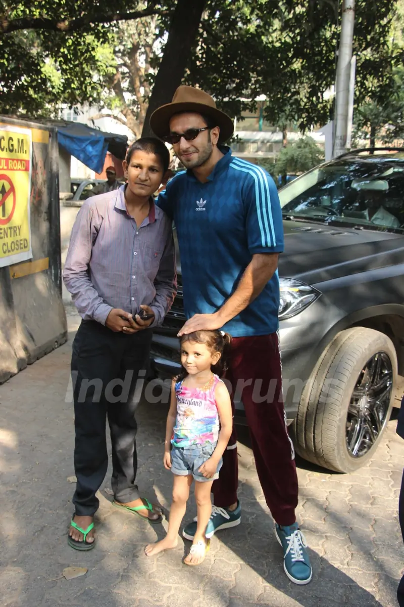 Ranveer Singh at Shankar Mahadevan's studio.