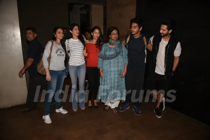 Jahnavi with Ishaan's family at the screening of Beyond the Clouds