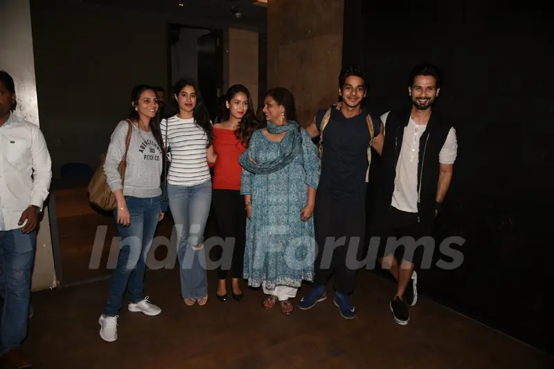 Jahnavi with Ishaan's family at the screening of Beyond the Clouds