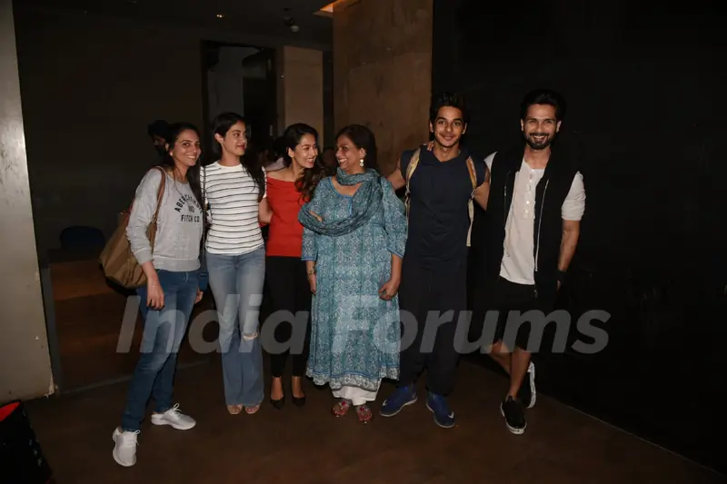 Jahnavi with Ishaan's family at the screening of Beyond the Clouds