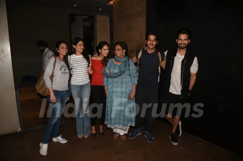 Jahnavi with Ishaan's family at the screening of Beyond the Clouds