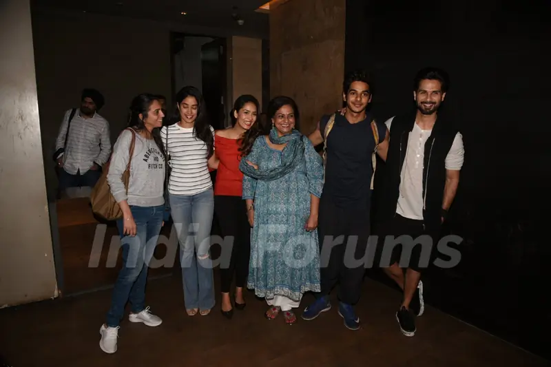 Jahnavi with Ishaan's family at the screening of Beyond the Clouds