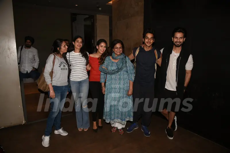 Jahnavi with Ishaan's family at the screening of Beyond the Clouds