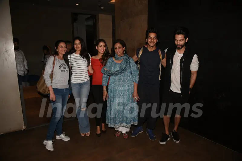 Jahnavi with Ishaan's family at the screening of Beyond the Clouds