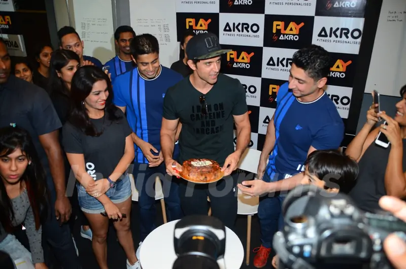 A dashing Hrithik Roshan at a Gym launch