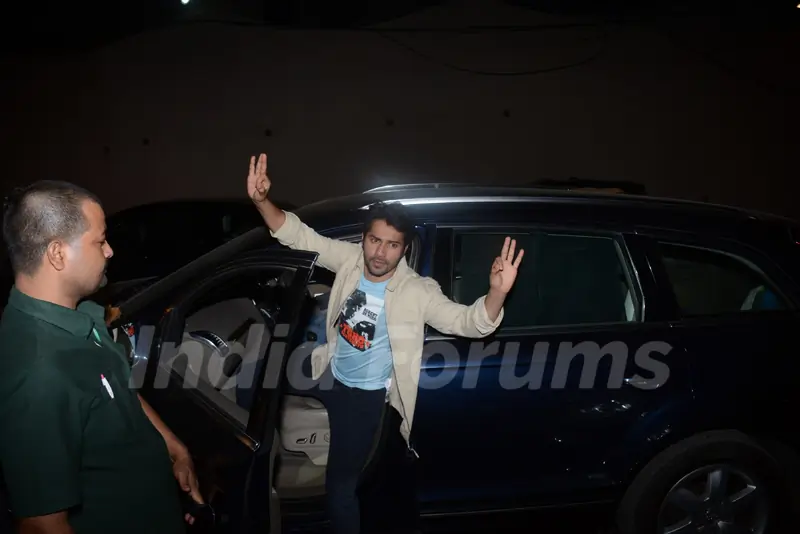 Katrina and Isabel Kaif with Varun Dhawan snapped
